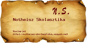 Notheisz Skolasztika névjegykártya